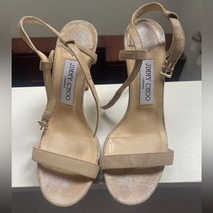 Jimmy Choo  golden strappy heel. Size 7